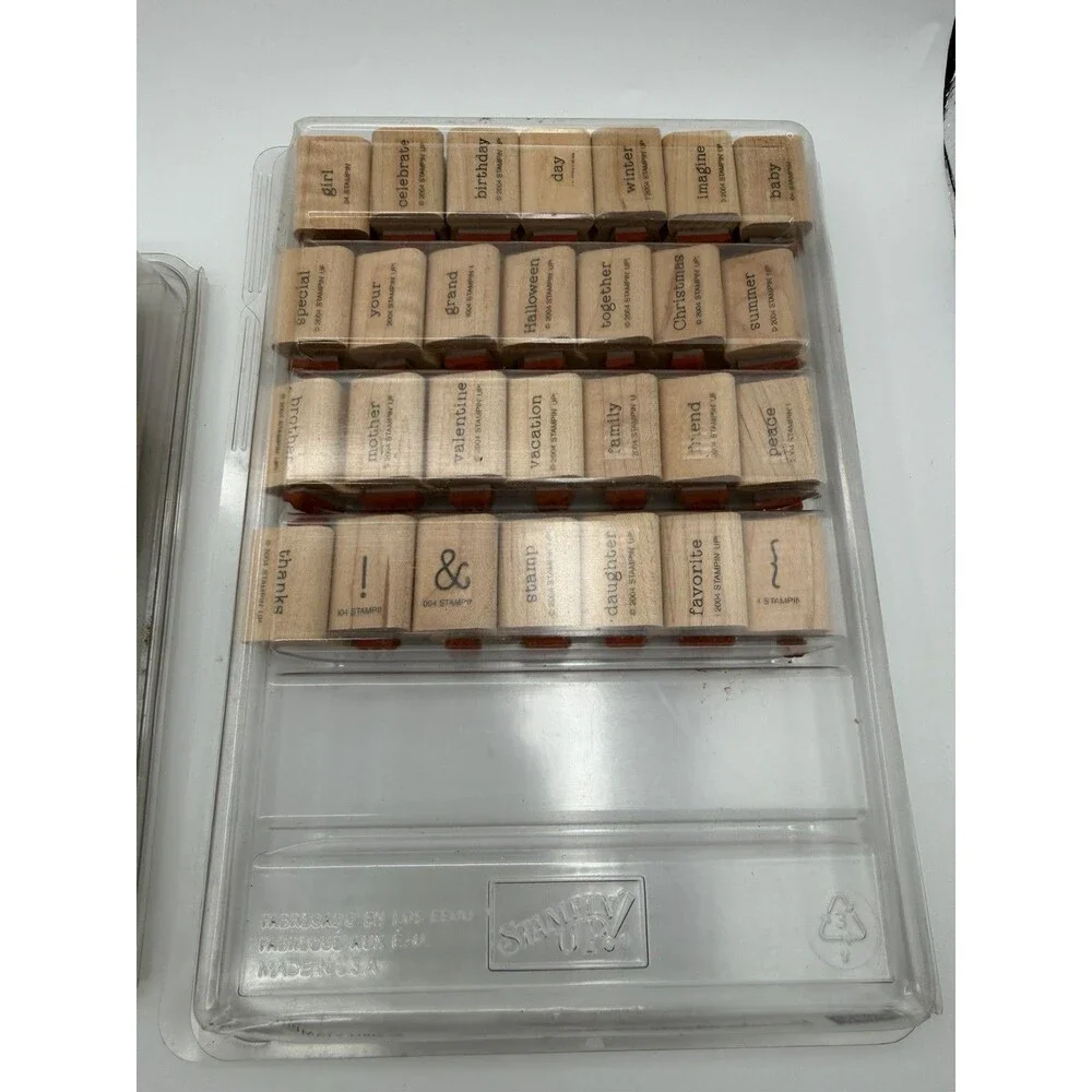 Stampin' Up Wood Craft 79 Stamps Huge Lot Mixed Themes Scrapbooking VTG 5 Sets
